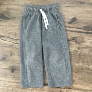 Gymboree 4 gray fleece pants elastic waist & tie